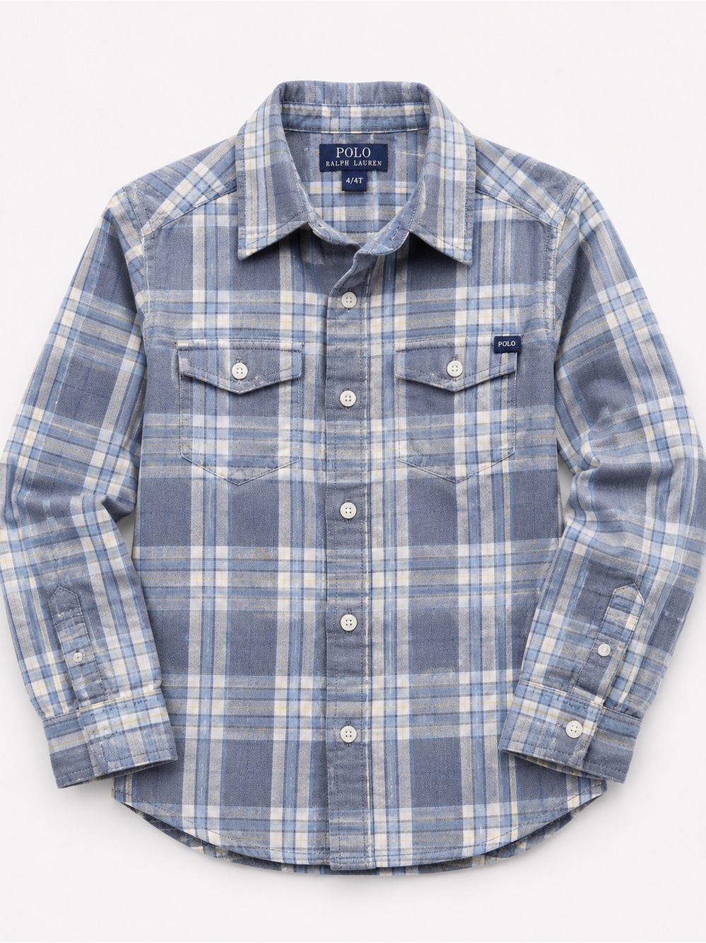Polo by Ralph Lauren Blue Plaid Kids Shirt